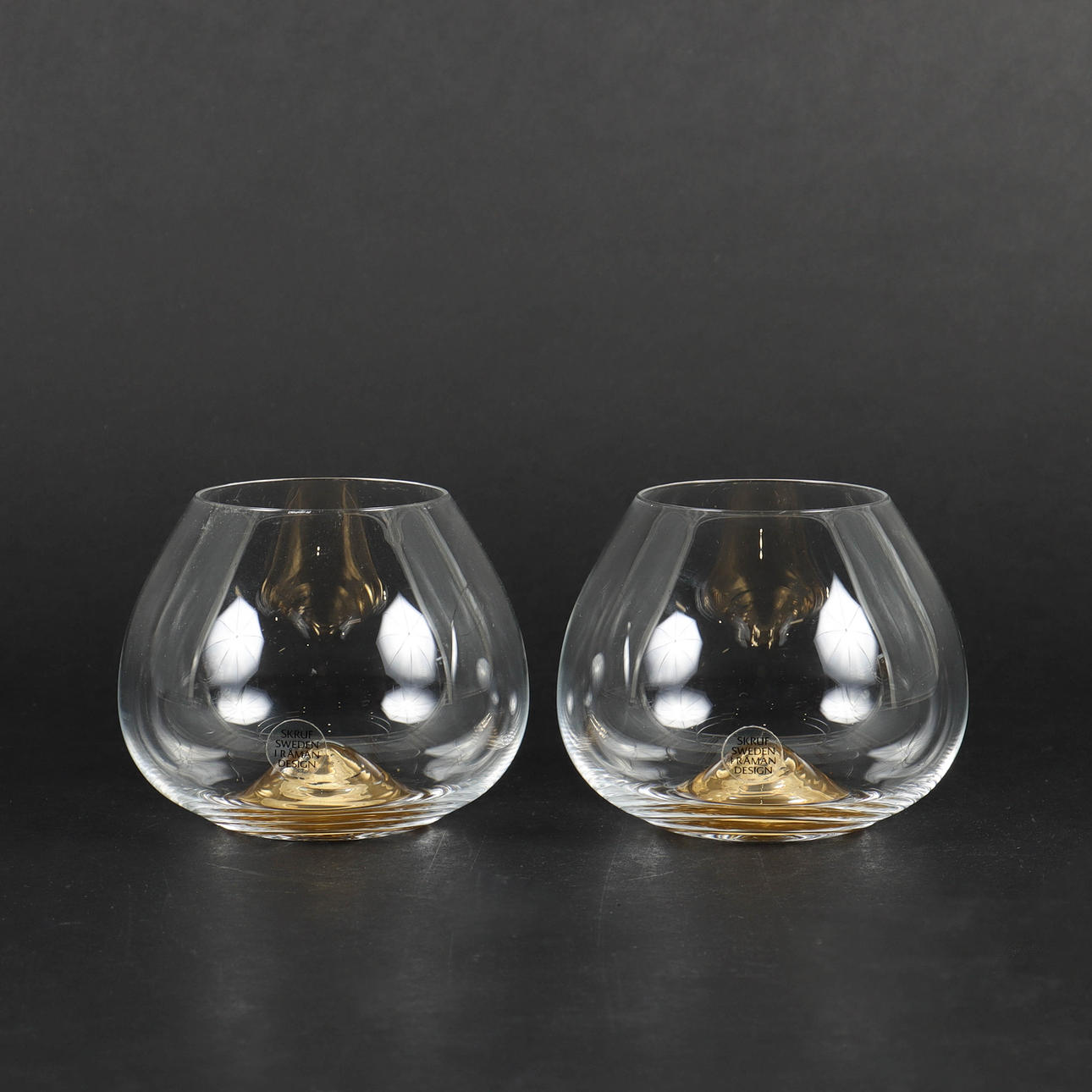 INGEGERD RÅMAN. Cognacskupor, 2 stycken, 