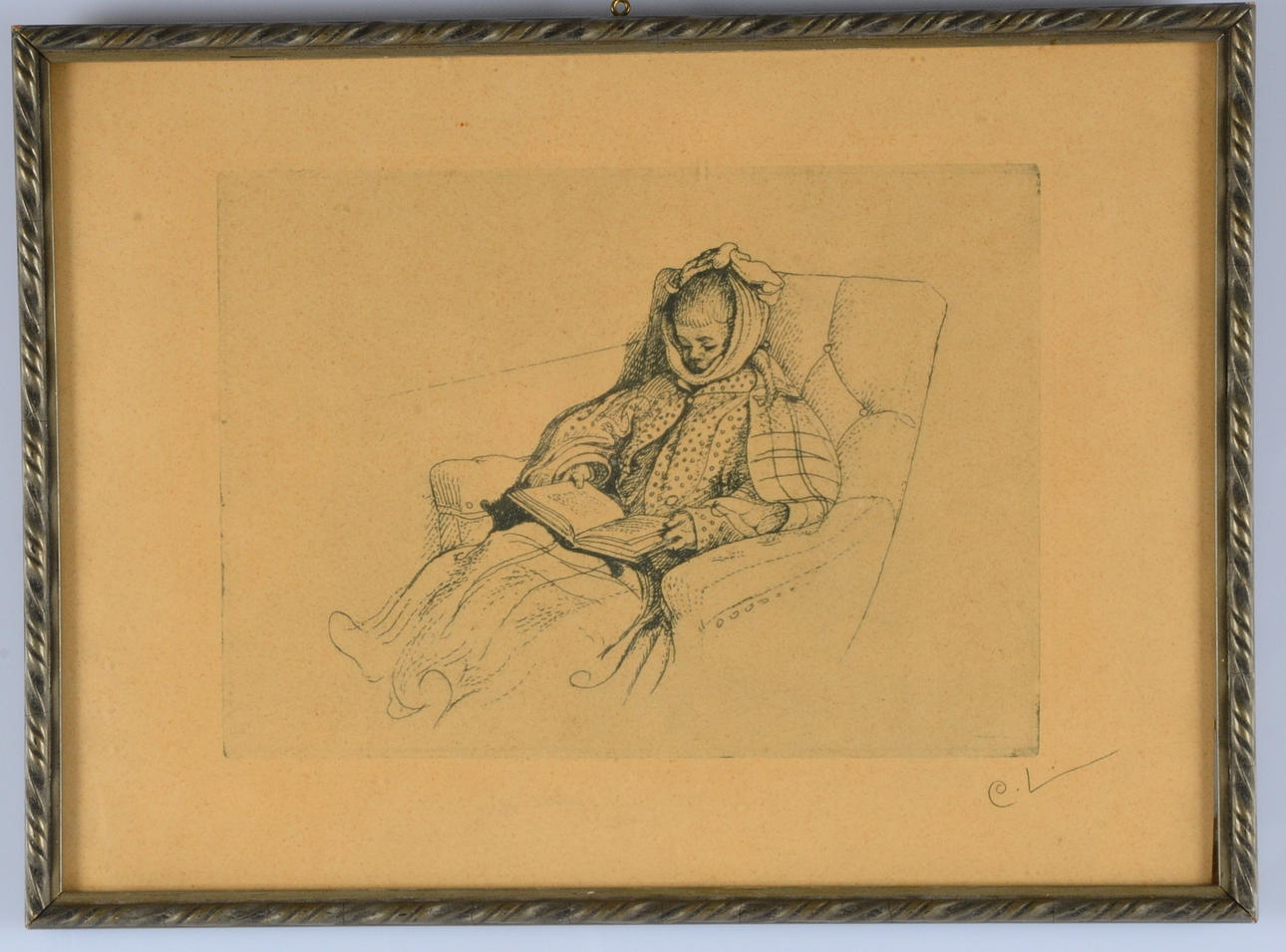 CARL LARSSON. Etsning.