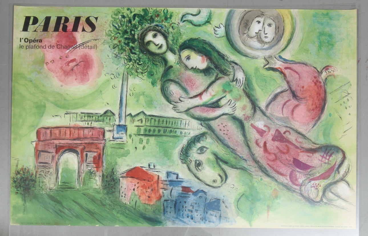 MARC CHAGALL. EFTER. "Romeo et Juliette" färglitografisk affisch.