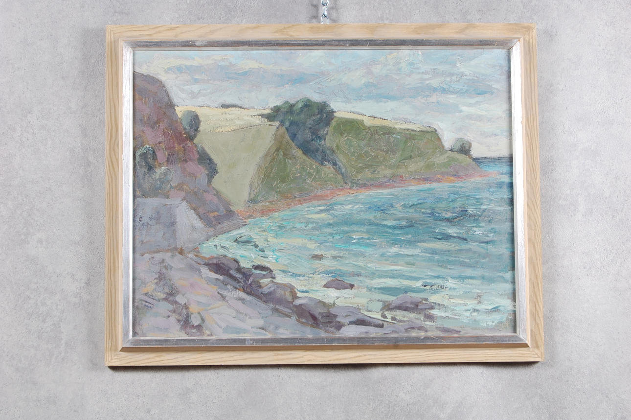 WIDEL. olja på duk, " Kåseberga".