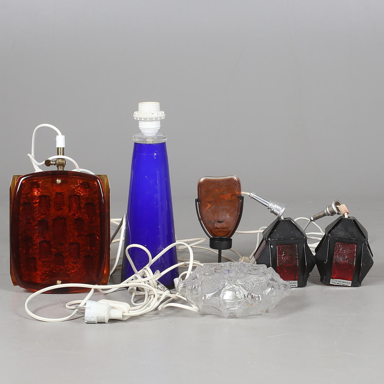 DIVERSE LAMPOR, 6 st, 1900-talets andra hälft.