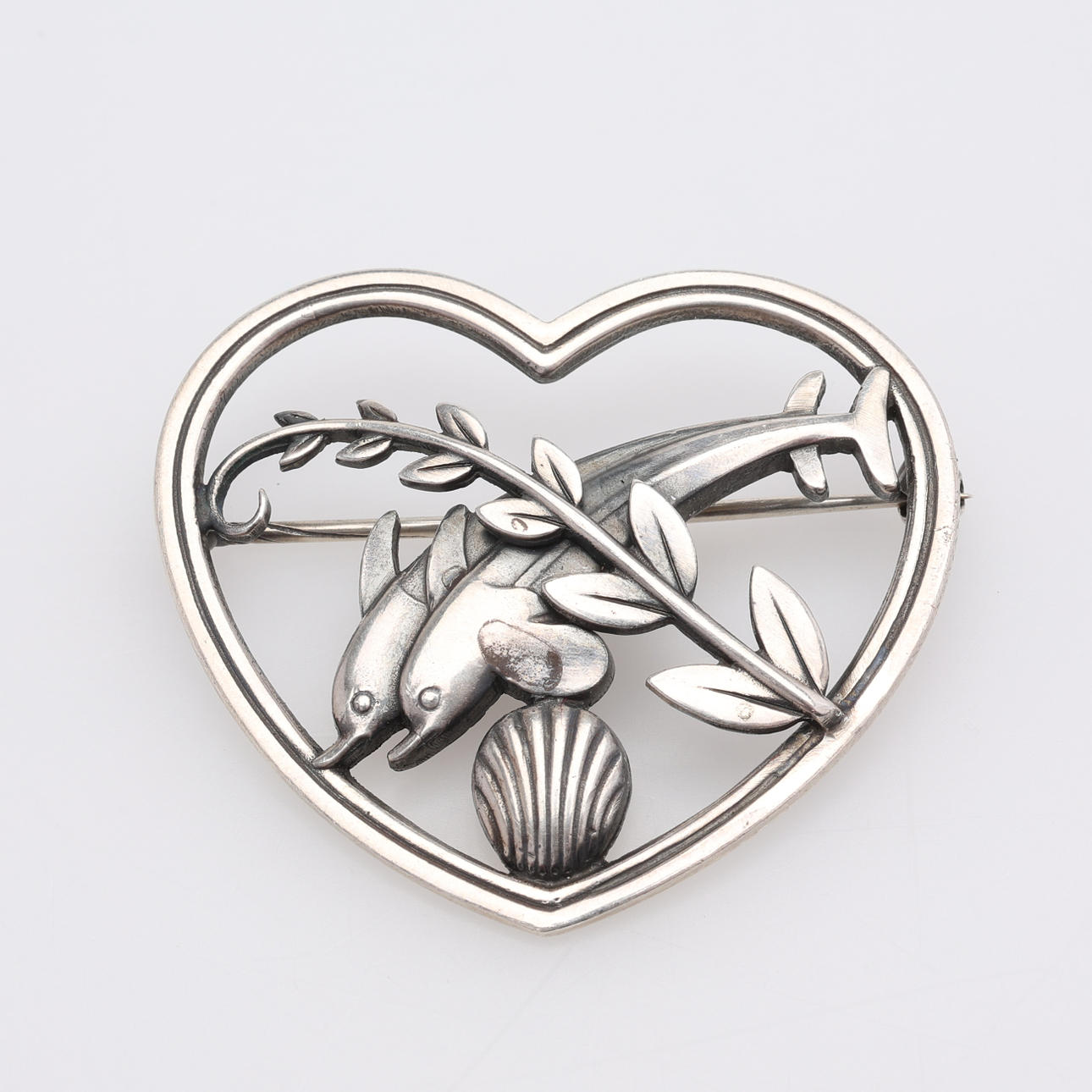 BROSCH, STERLINGSILVER, MODELL NR. 312, GEORG JENSEN, DANMARK.