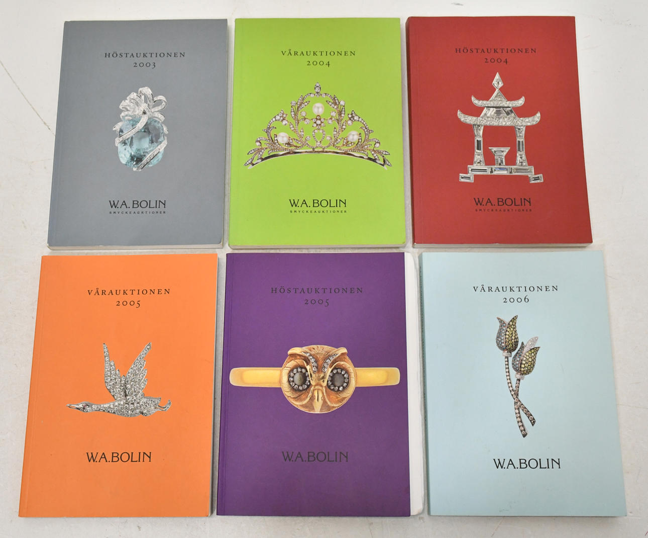 Bolin smyckeauktioner. kat nr 67-72.