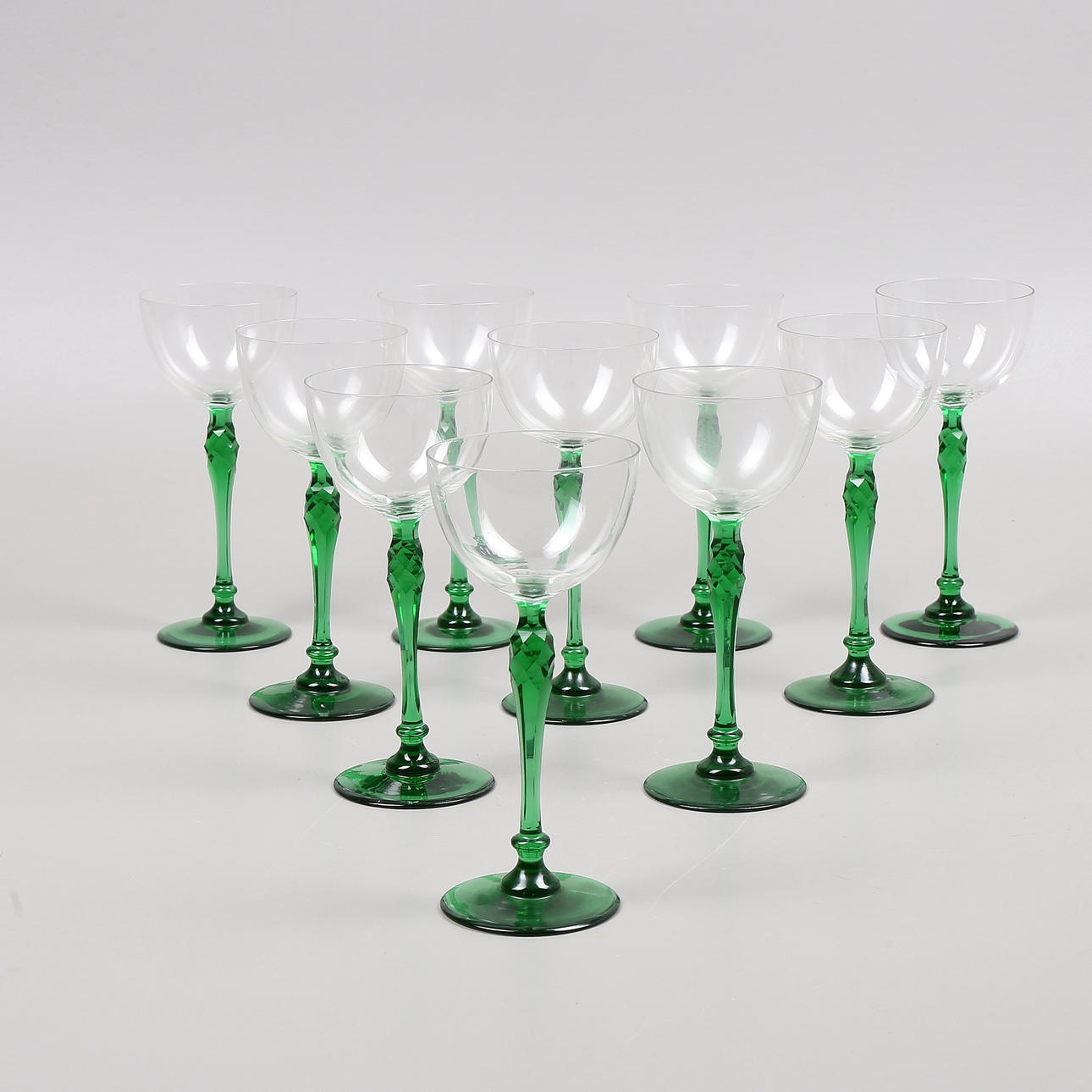 VINGLAS, 10 st, 1900-talets mitt.