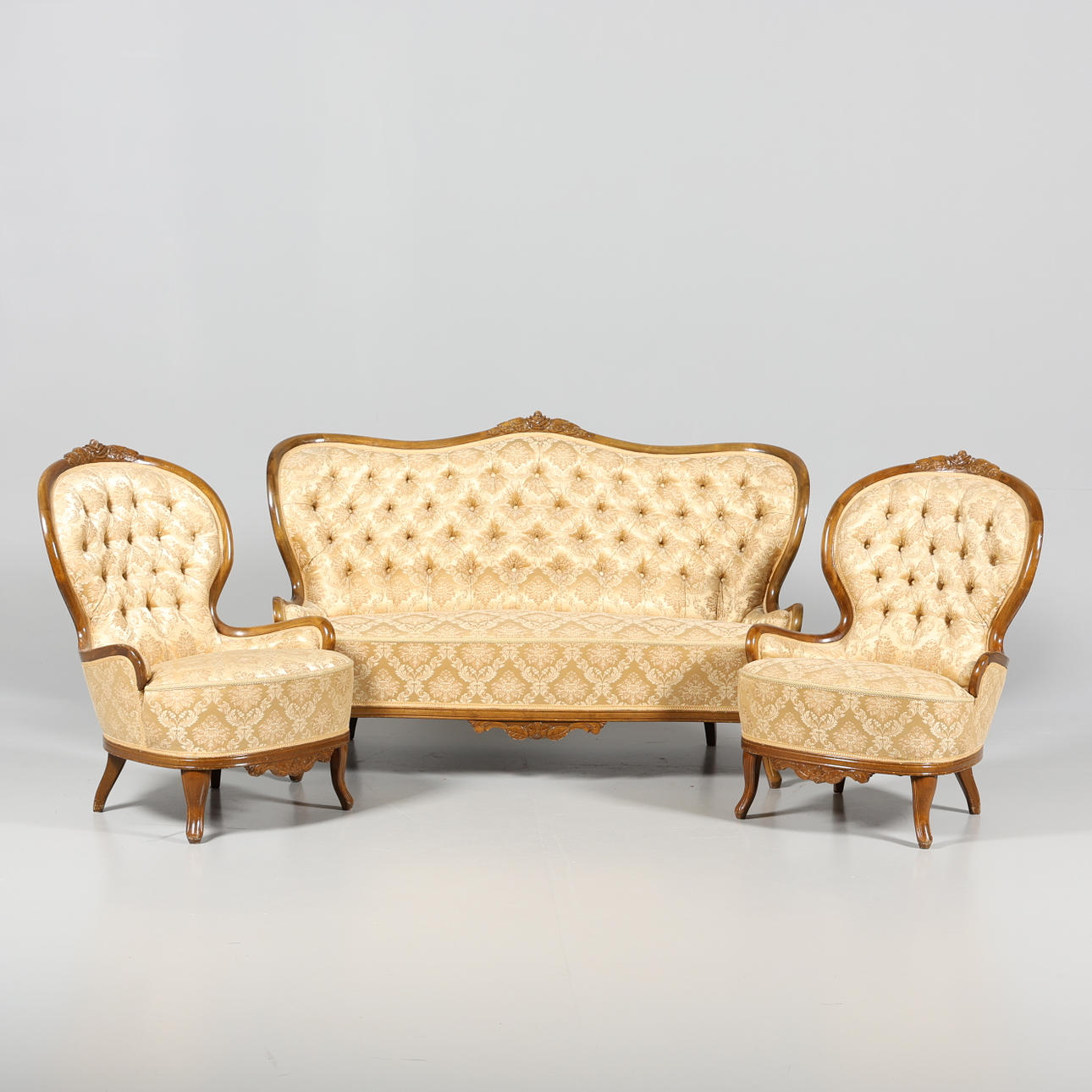 SOFFGRUPP, 3 delar, rokokostil.