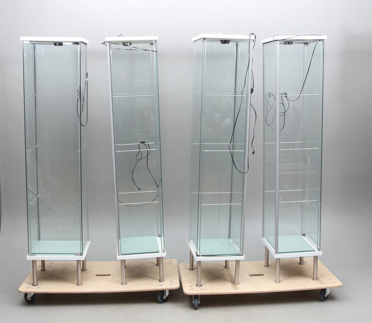 DISPLAY CABINET, 4 pcs, glass, Ikea, 2000s.
