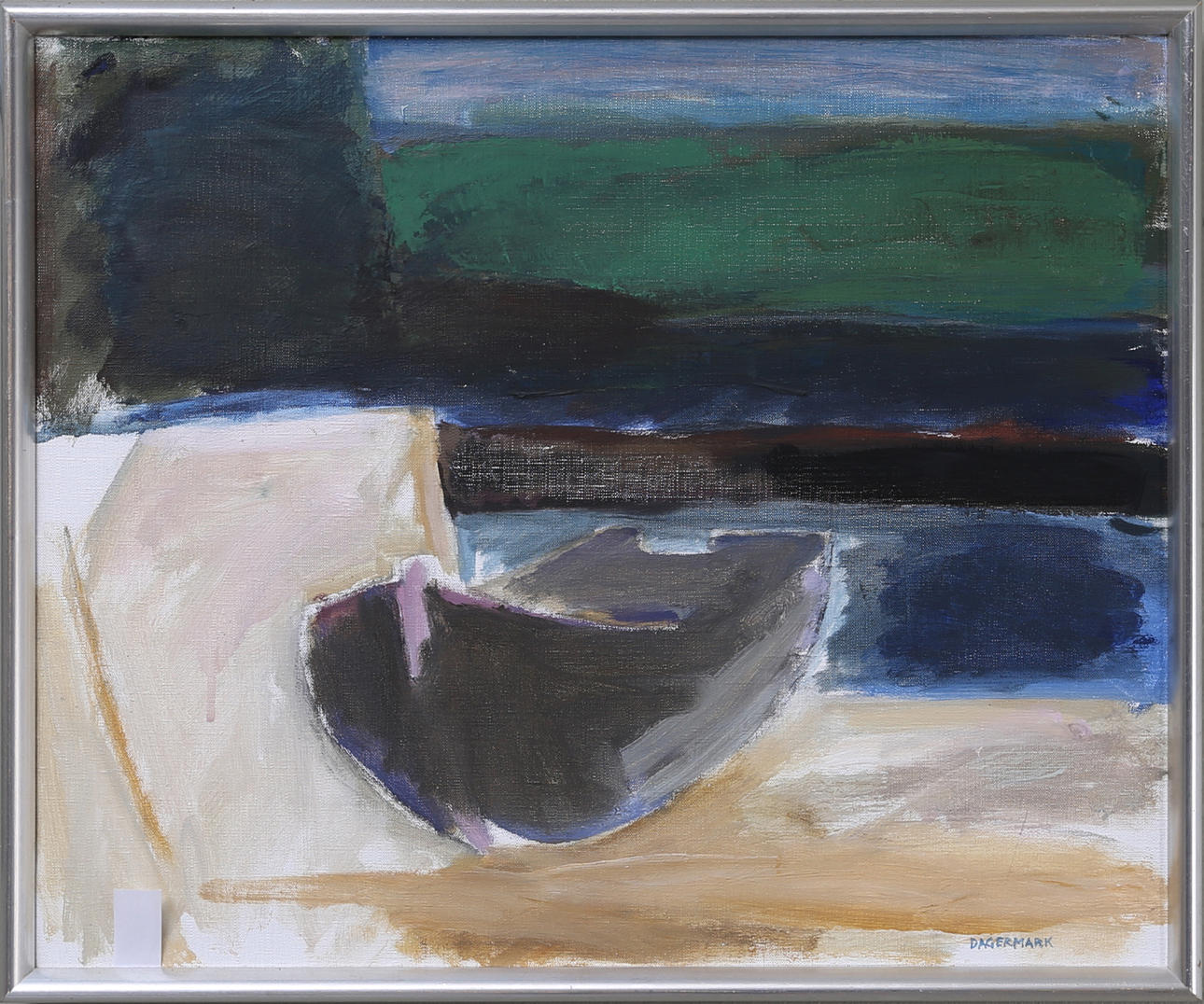 GÖSTA DAGERMARK. "Båten Vitemölle", olja på duk, signerad.