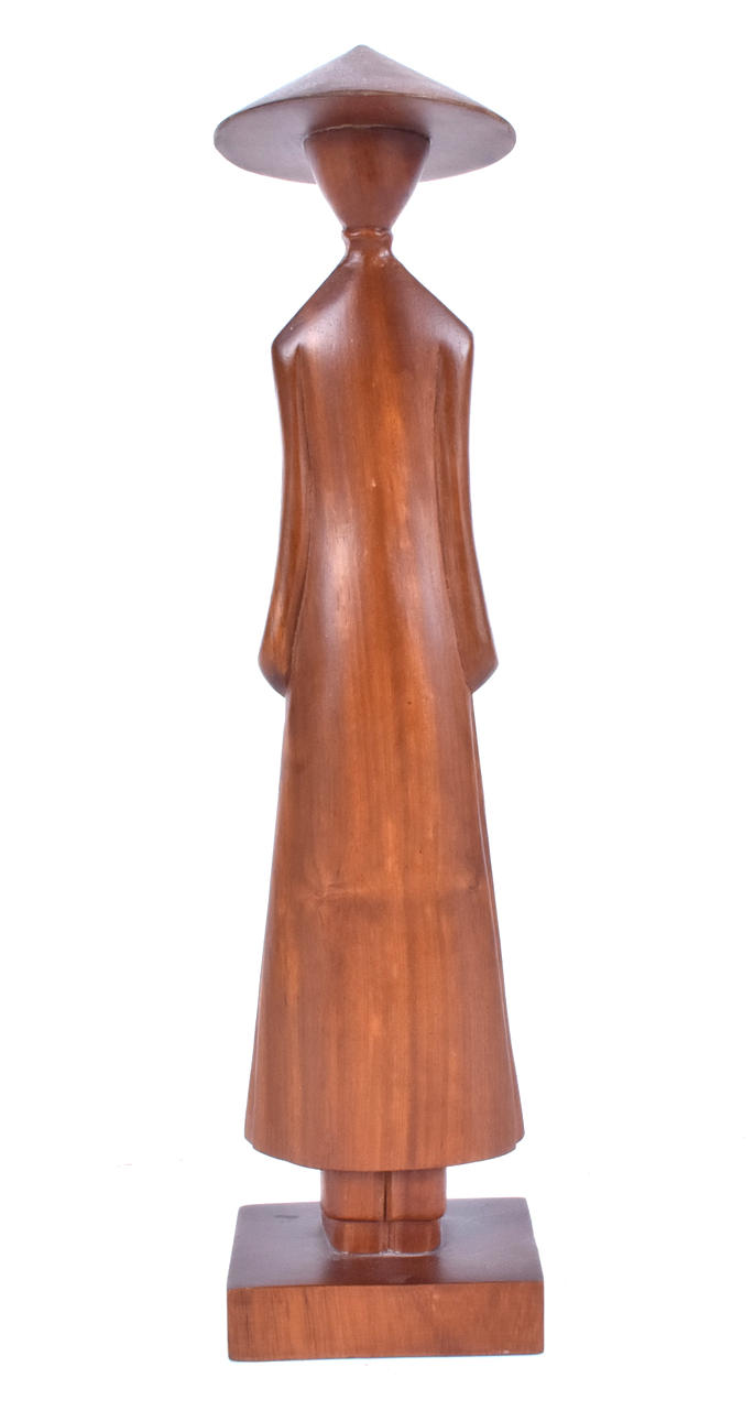 TJIPE VISSER. Sculpture, teak, 1970s.