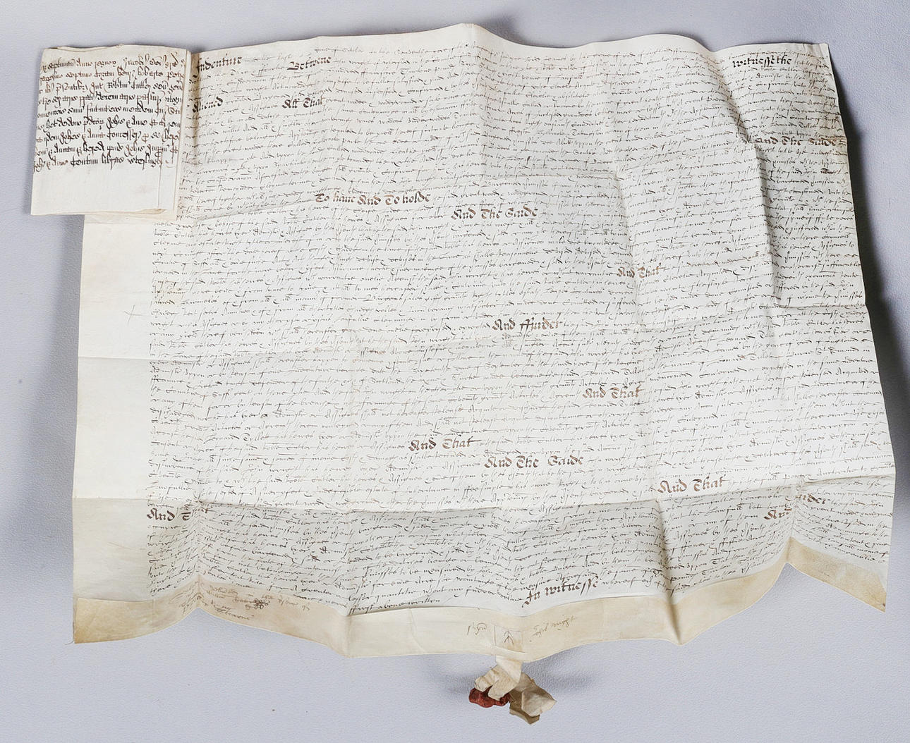 A 17TYH CENTURY MANUSCRIPT INDENTURE, JOHN WRIGHT, SUFFOLK.