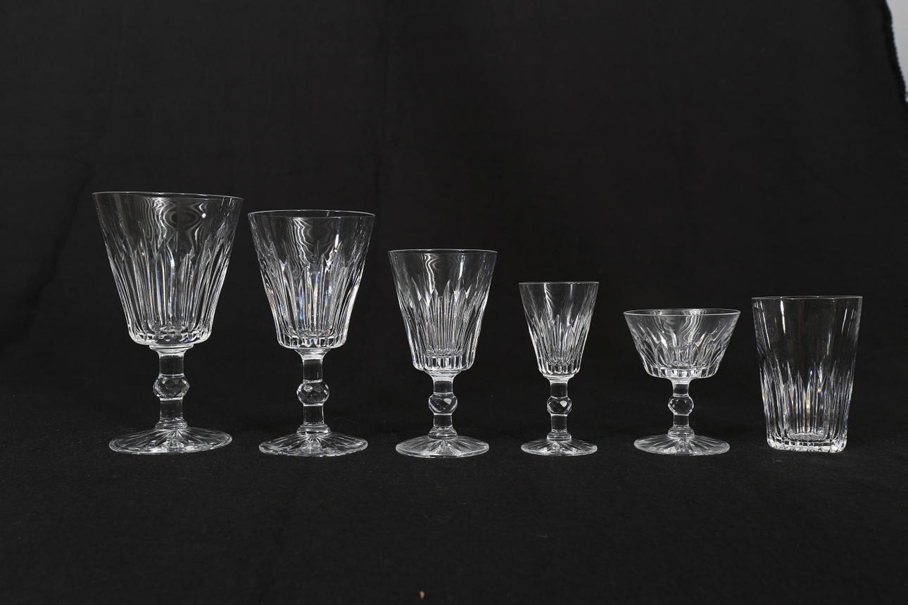 SERVIS, glas,"Pyramid", 78 delar, Fritz Kallenberg, Boda.