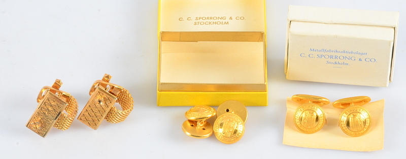 MANSCHETTKNAPPAR, 3-par.