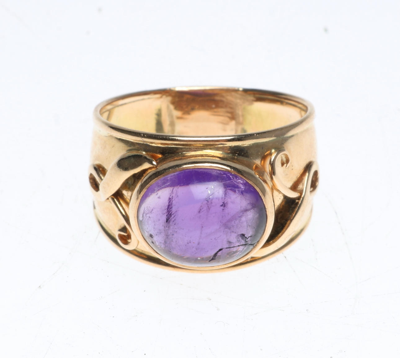 GULDRING 18K, med ametist.