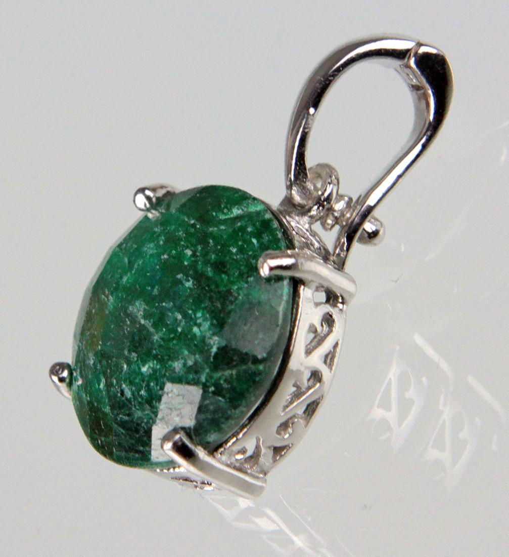 HÄNGE, smaragd, silver 925.