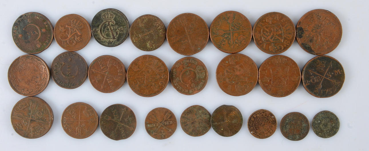 PARTI KOPPARMYNT, Sverige, 17/1800-tal.