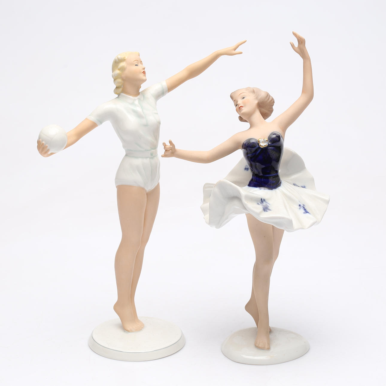 FIGURINER, 2 st, Schaubach kunst samt Wallendorf.