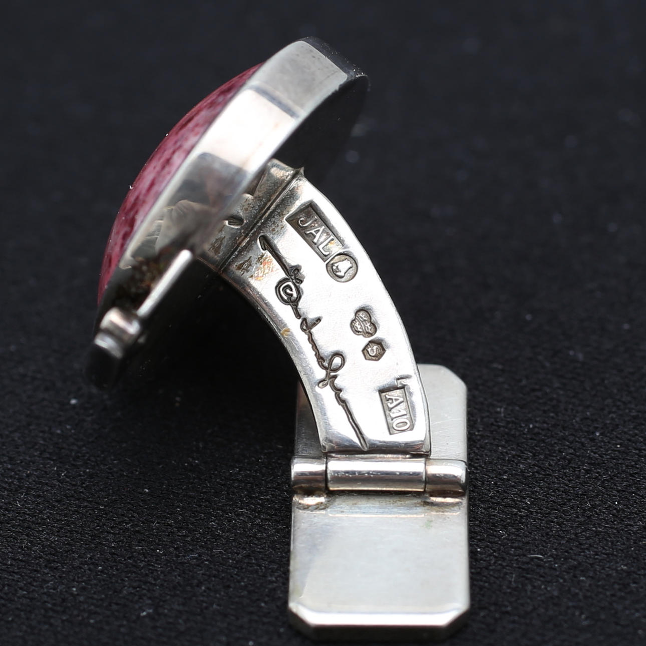MANSCHETTKNAPPAR 1 par silver, Jan Lundgren, Stockholm,1975.
