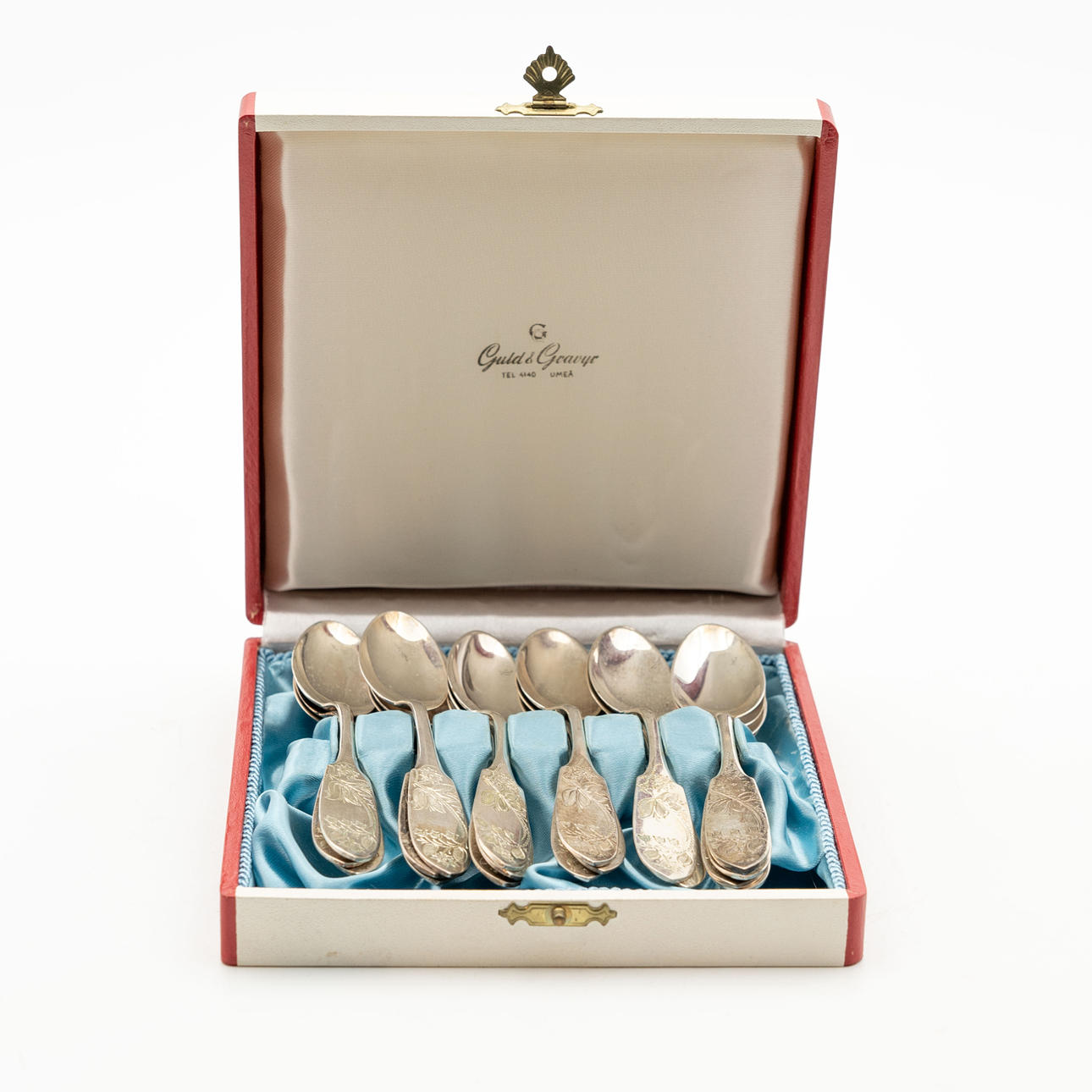 SAMLING TESKEDAR, 18st, Tornedalssilver, 1900-tal.