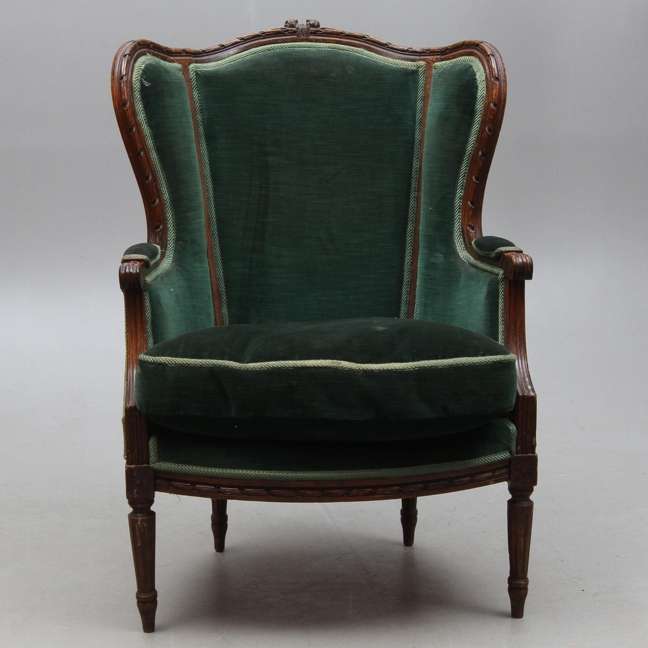 FÅTÖLJ, s k "bergere", tidigt 1900-tal.