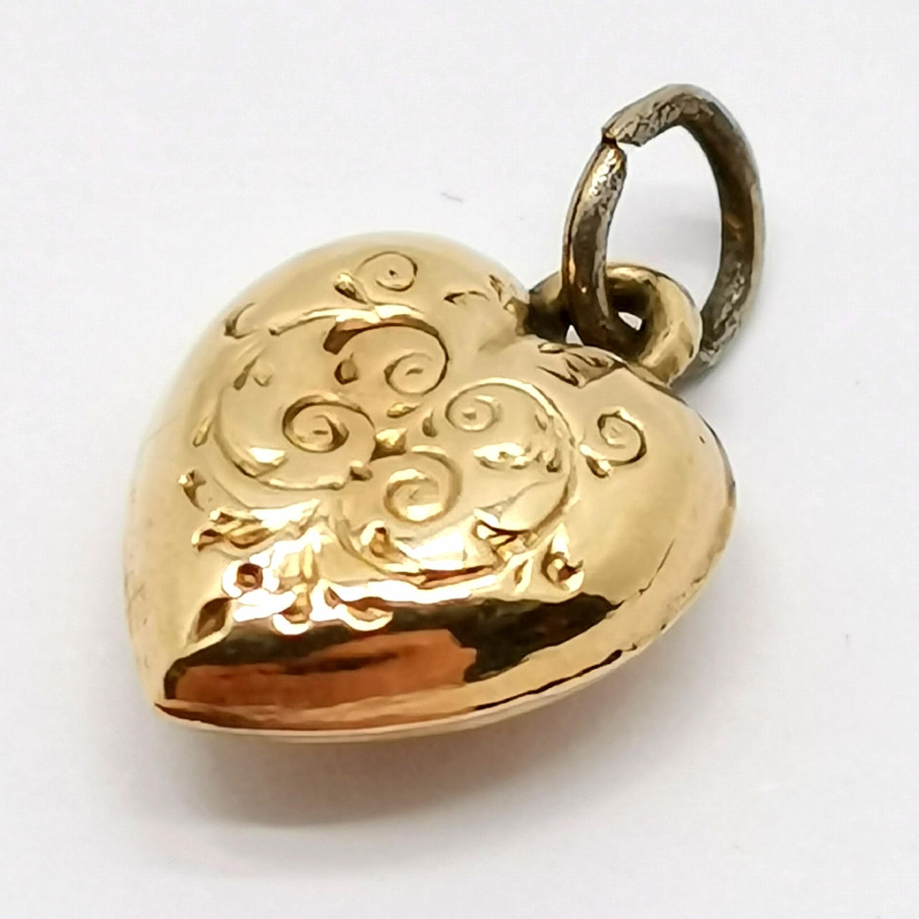 9CT GULD HJÄRTA HÄNGE/BERLOCK.