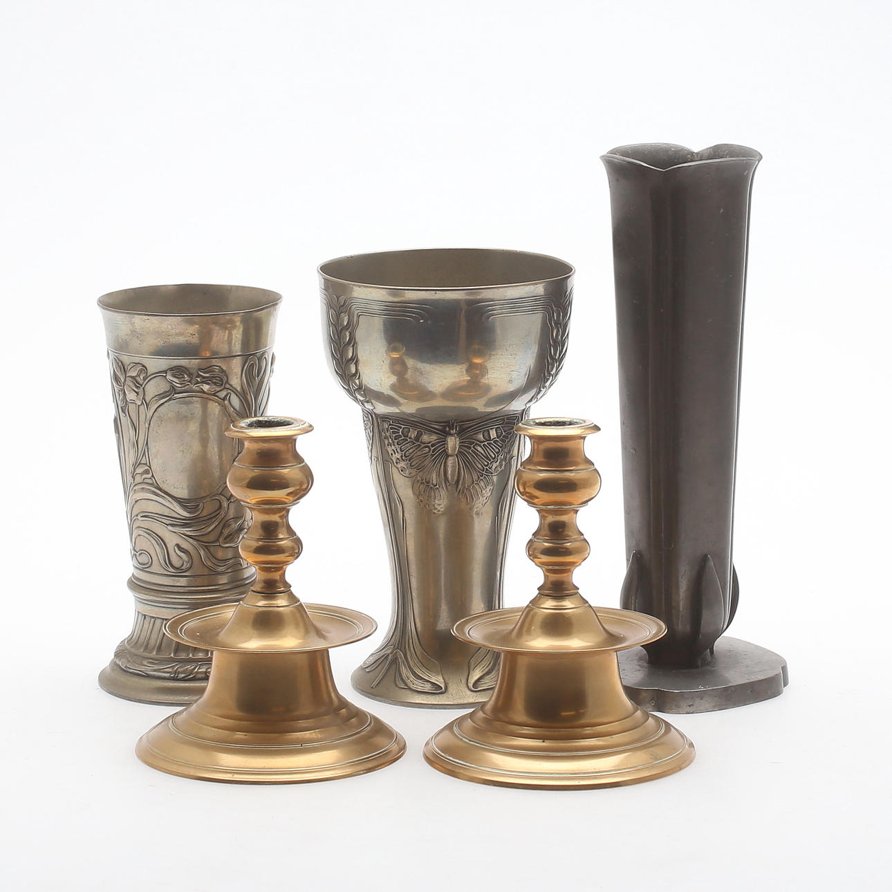 DIVERSE METALL, 5 delar, 1900-tal.