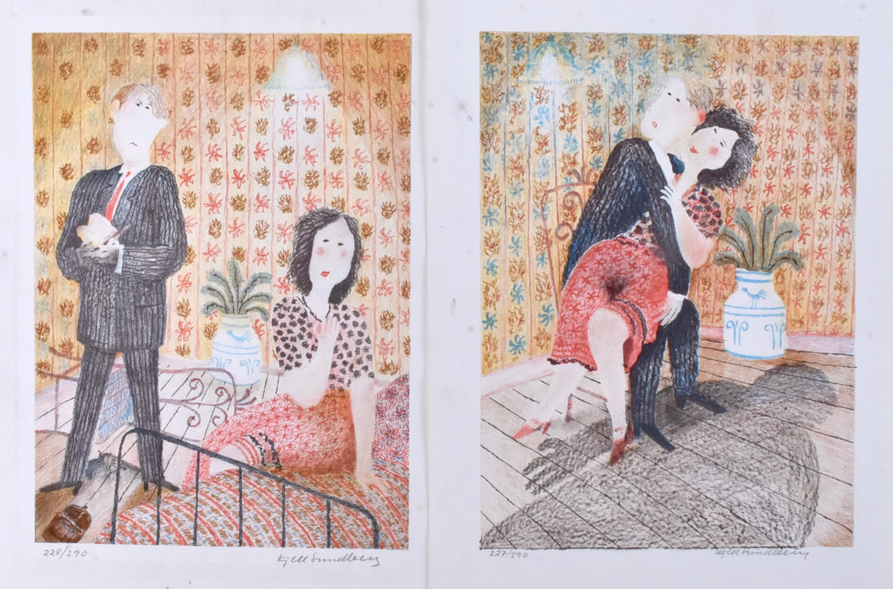 KJELL SUNDBERG. Farblithografien, 2 Stück.