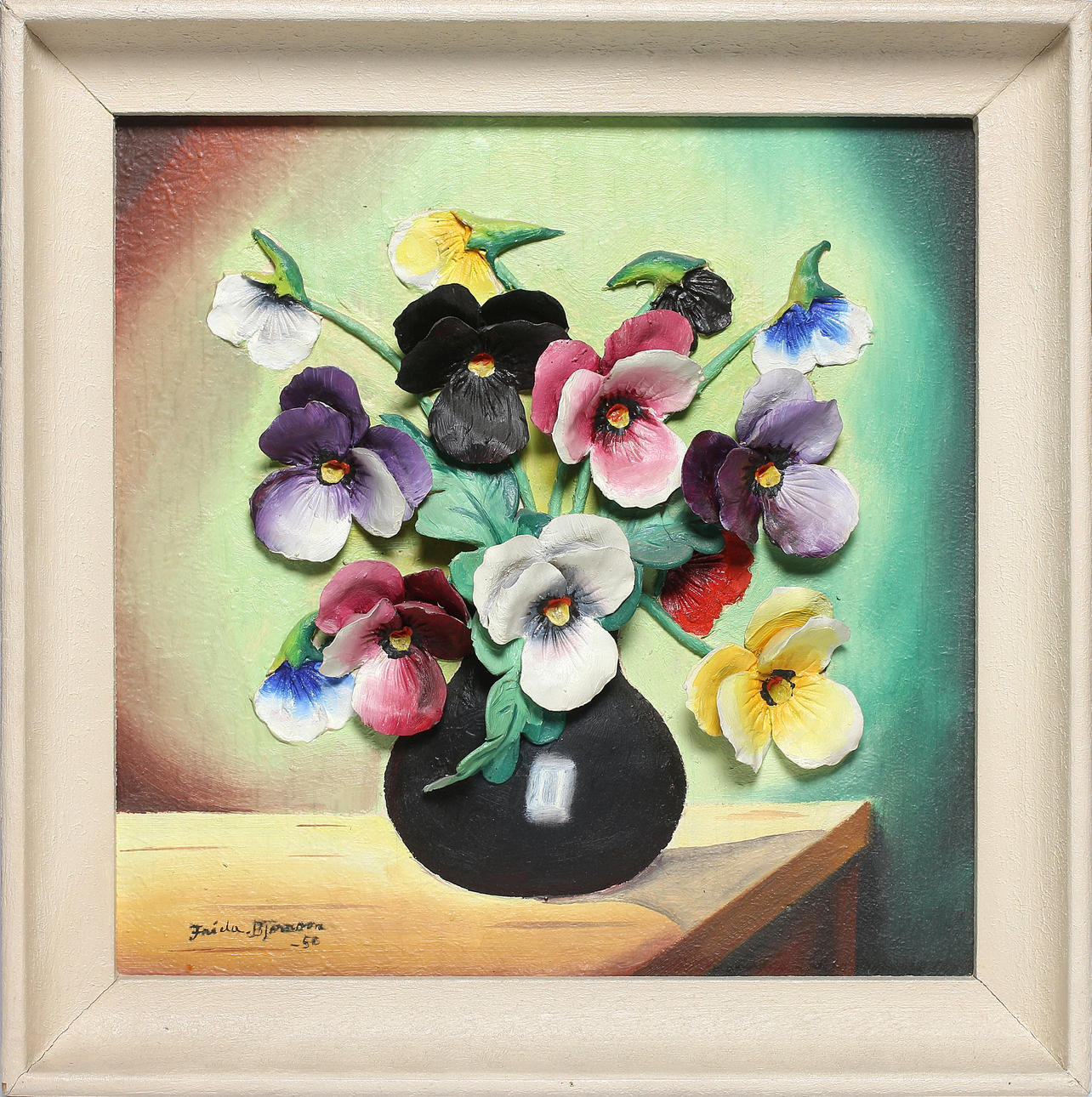 FRIDA BJÖRNSSON. Stileben, relief, signerad och daterad -50.