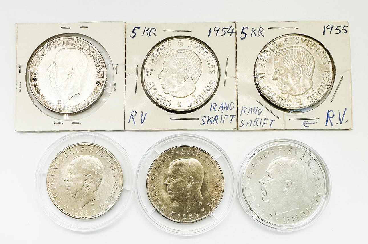 5kr. Sverige. Sølvindhold.