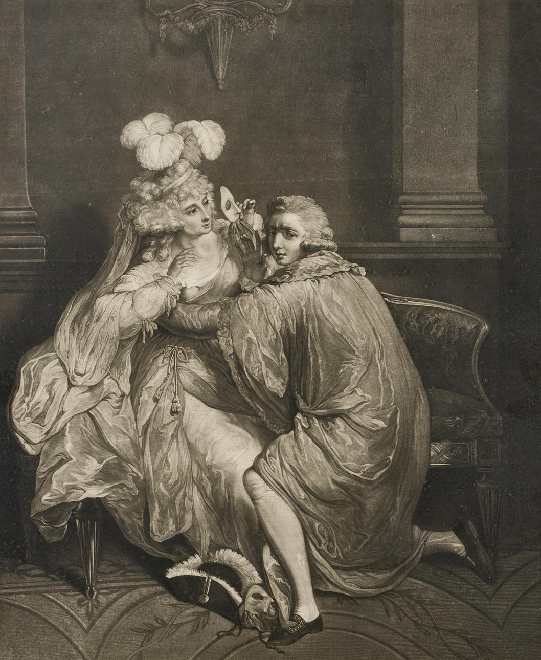 ROBERT LAURIE (c. 1755-1836), The wane of the honey-moon, mezzotint after Francis Wheatley.