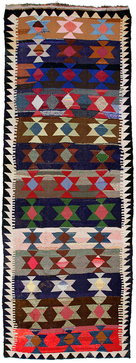 MATTA, Persisk, Kelim, Harsin-Kilim, 414x145 cm, (O-16).