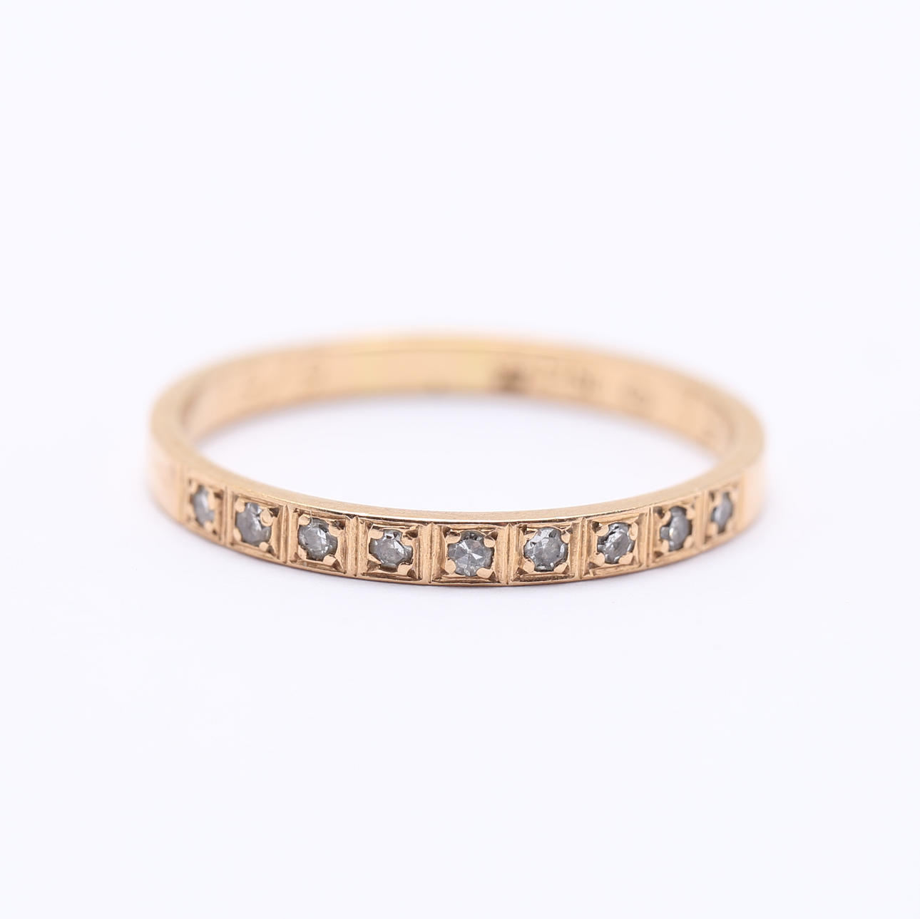 ALLIANSRING, guld, diamanter, 18k, ca 1,7 gram.