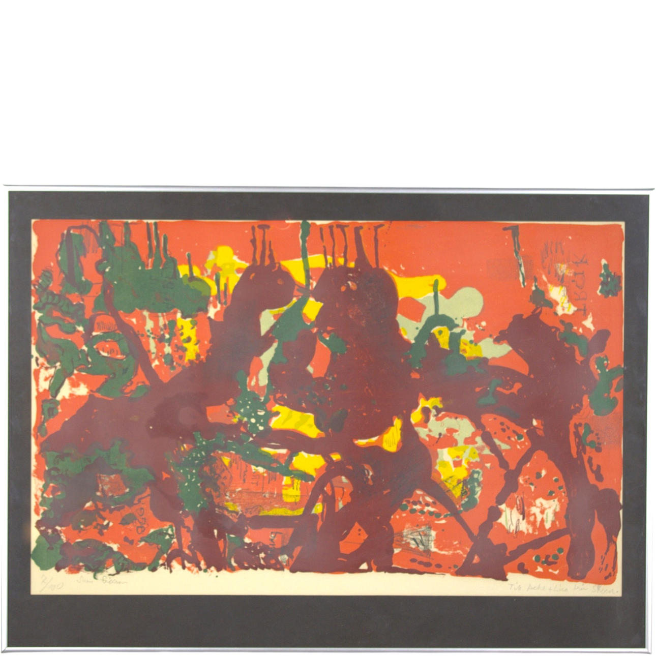 SVEN X:ET ERIXSON. Lithograph, 7/100, composition, signed.