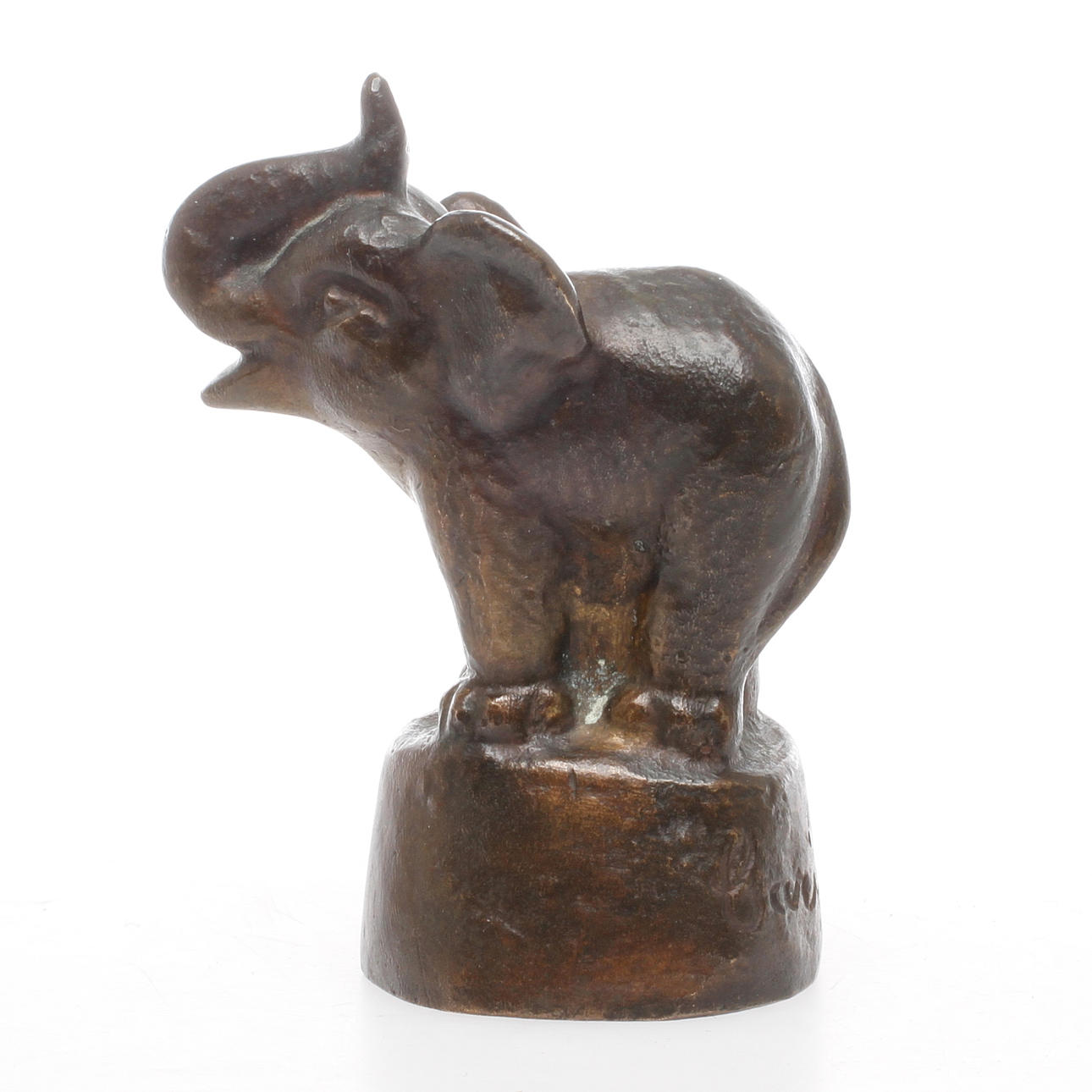 CARIN NILSSON. skulptur, brons, elefant, signerad.