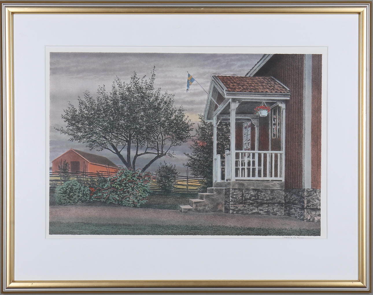 REINHOLD LJUNGGREN. Färglitografi, signerad samt numrerad 179/250.