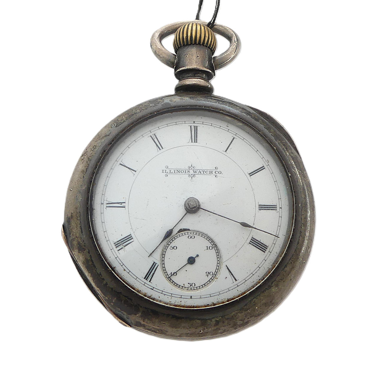 POCKET WATCH, silver, Illinois Watch Co.
