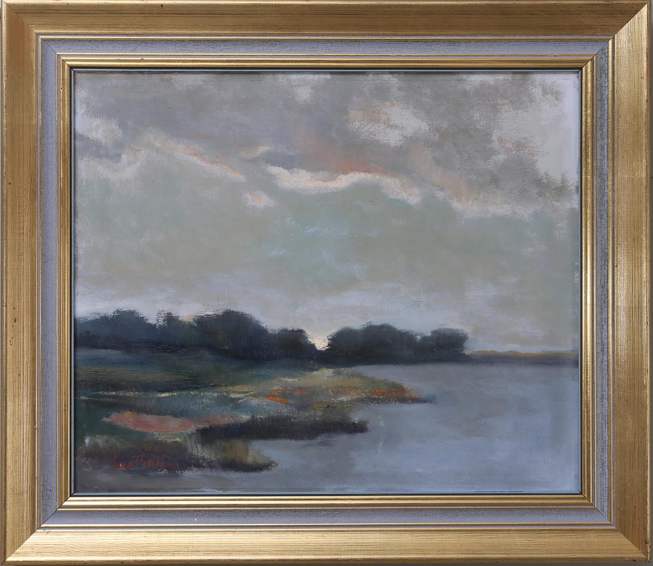 LARS BOETHIUS. Olja på pannå, landskapsmotiv, signerad.