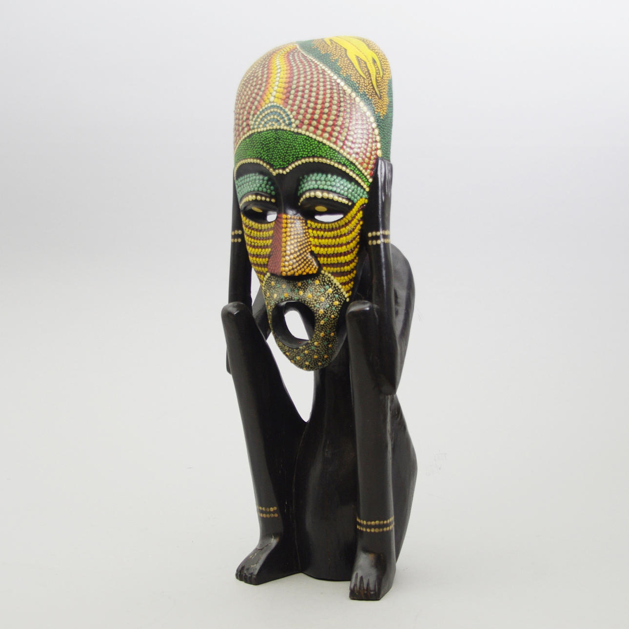 SKULPTUR, snidat och målat trä, Afrika.