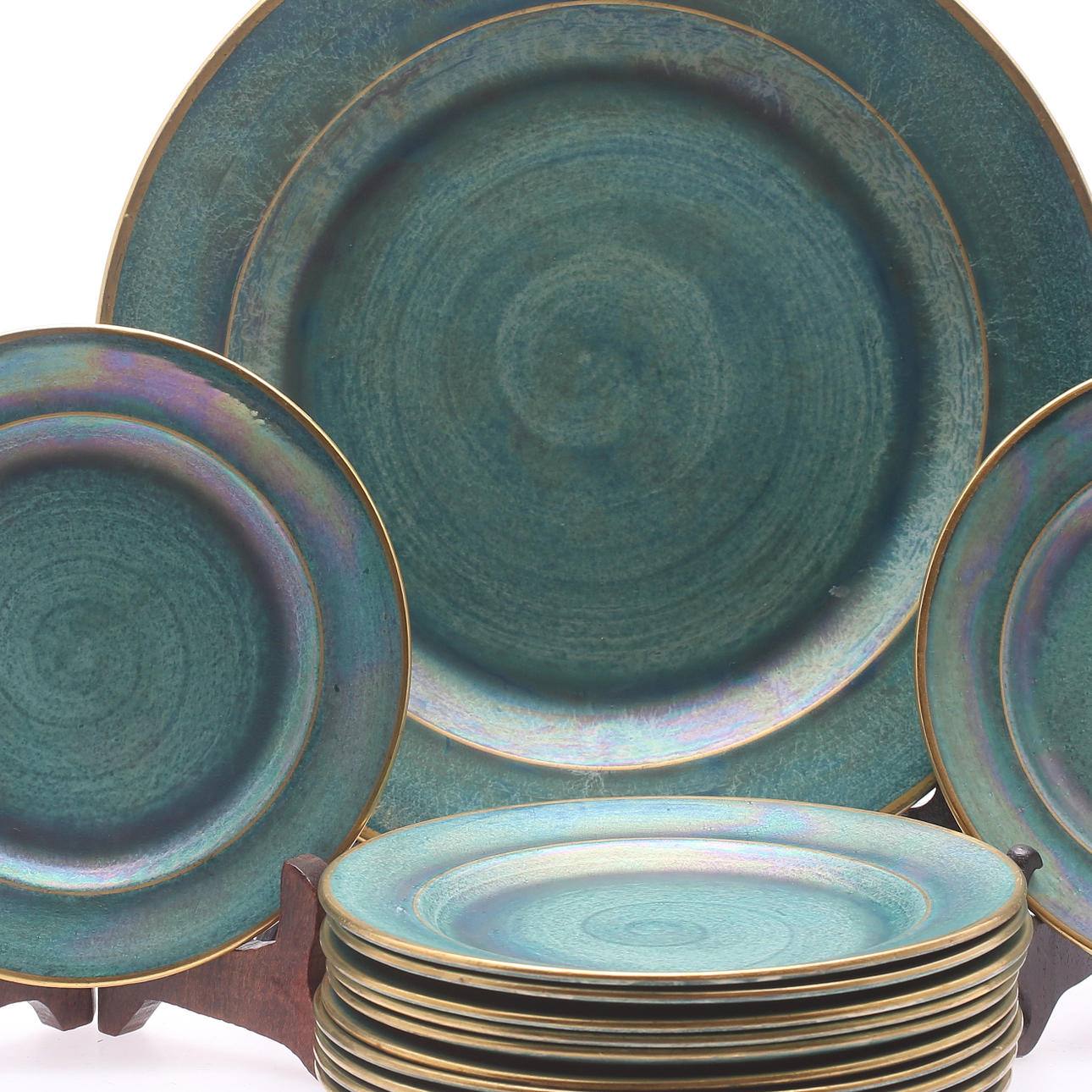 FRUKTSERVIS, 13 delar, Josef Ekberg, Gustavsberg, 1900-talets andra fjärdedel.