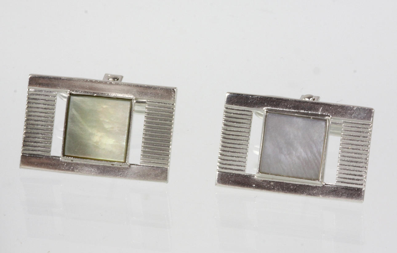 ART DECO 835 SILVER MANSCHETTKNAPPAR.