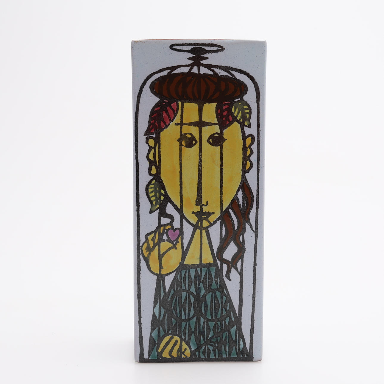 STIG LINDBERG. VAS, "KARNEVAL", GUSTAVSBERG STUDIO.