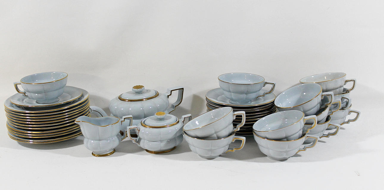 THESERVIS, flintgods, "Grand", Arthur Percy, Gefle samt Upsala-Ekeby, modellen formgiven 1930.