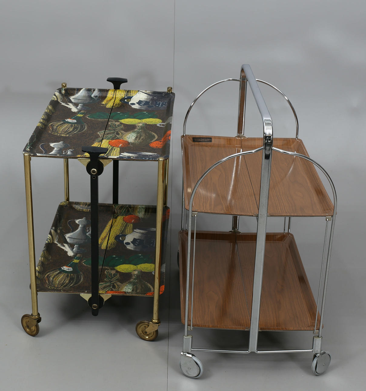 SERVERINGSVAGNAR, metall, 2 stycken, Tyskland, 1960-tal.