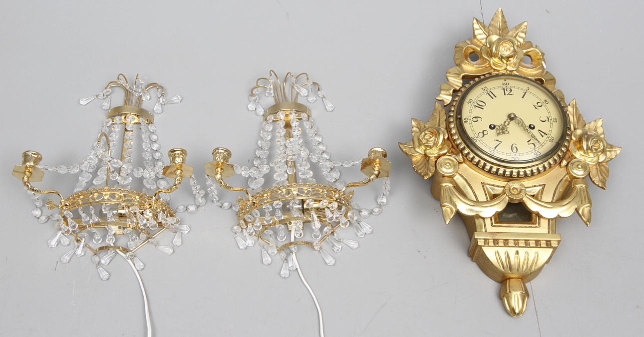 PENDYL.Gustaviansk stil,samt KRITALLYSTRAR.1900-tal.