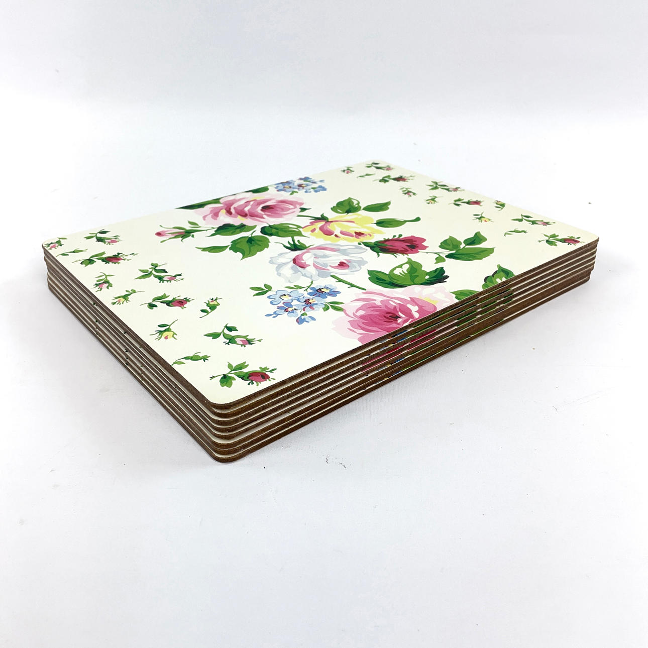 Plate coasters, 8 pcs, cork, Laura Ashley.