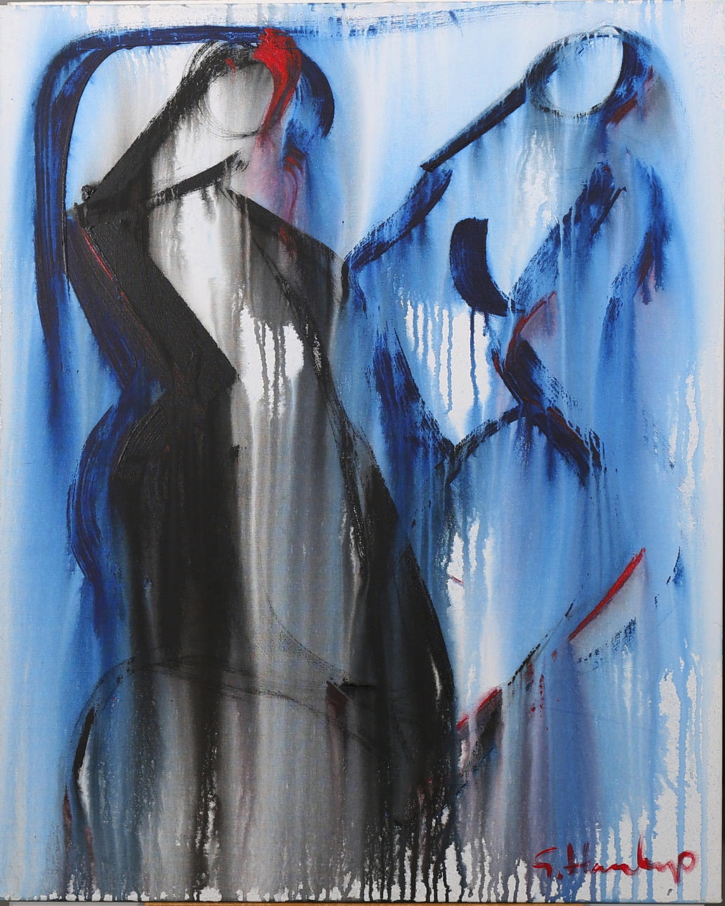 GÖRAN HAUSENKAMP. Modeller, akryl på duk, signerad G Hausenkamp.