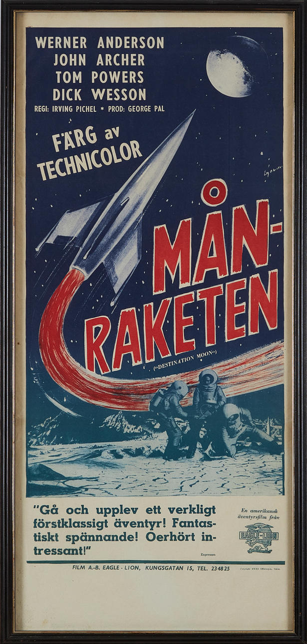 POSTER, “The Moon Rocket”, mid 20th century.