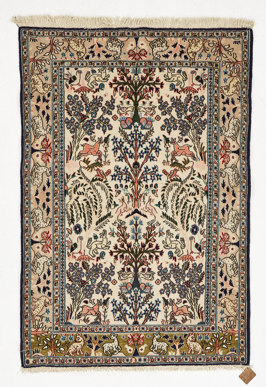ORIENTAL CARPET, old, ghom, approx 195x131 cm.