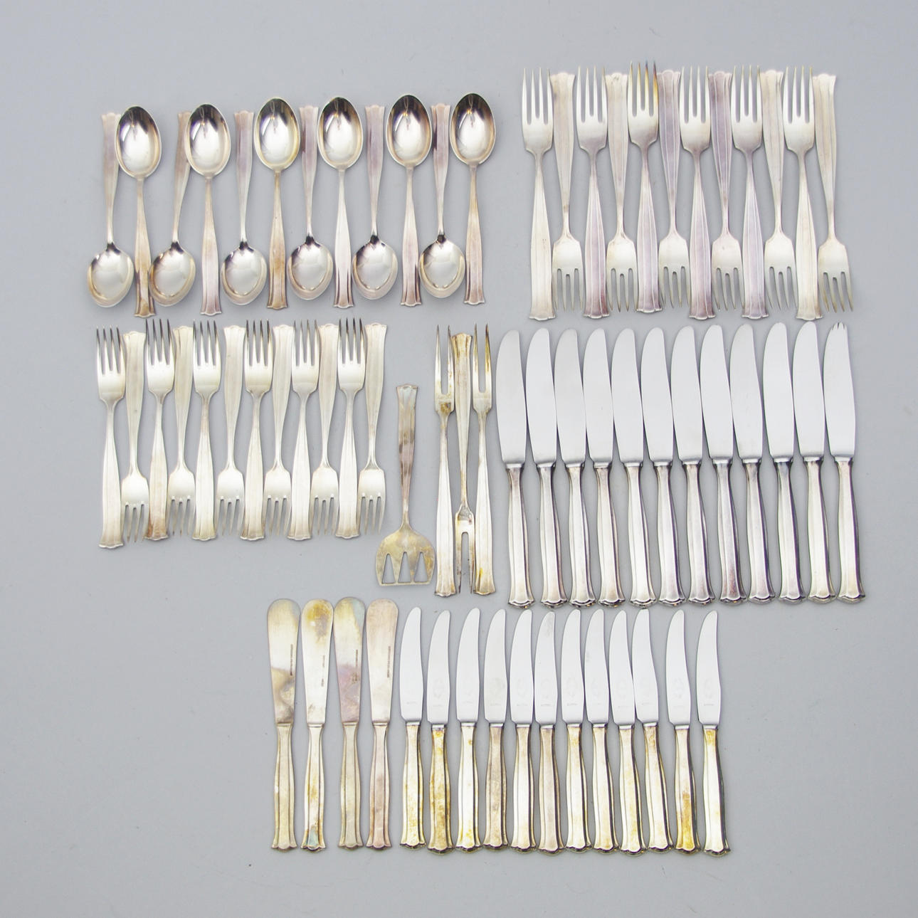 BESTICKUPPSÄTTNING, "Birgitta", nysilver, Markströms.