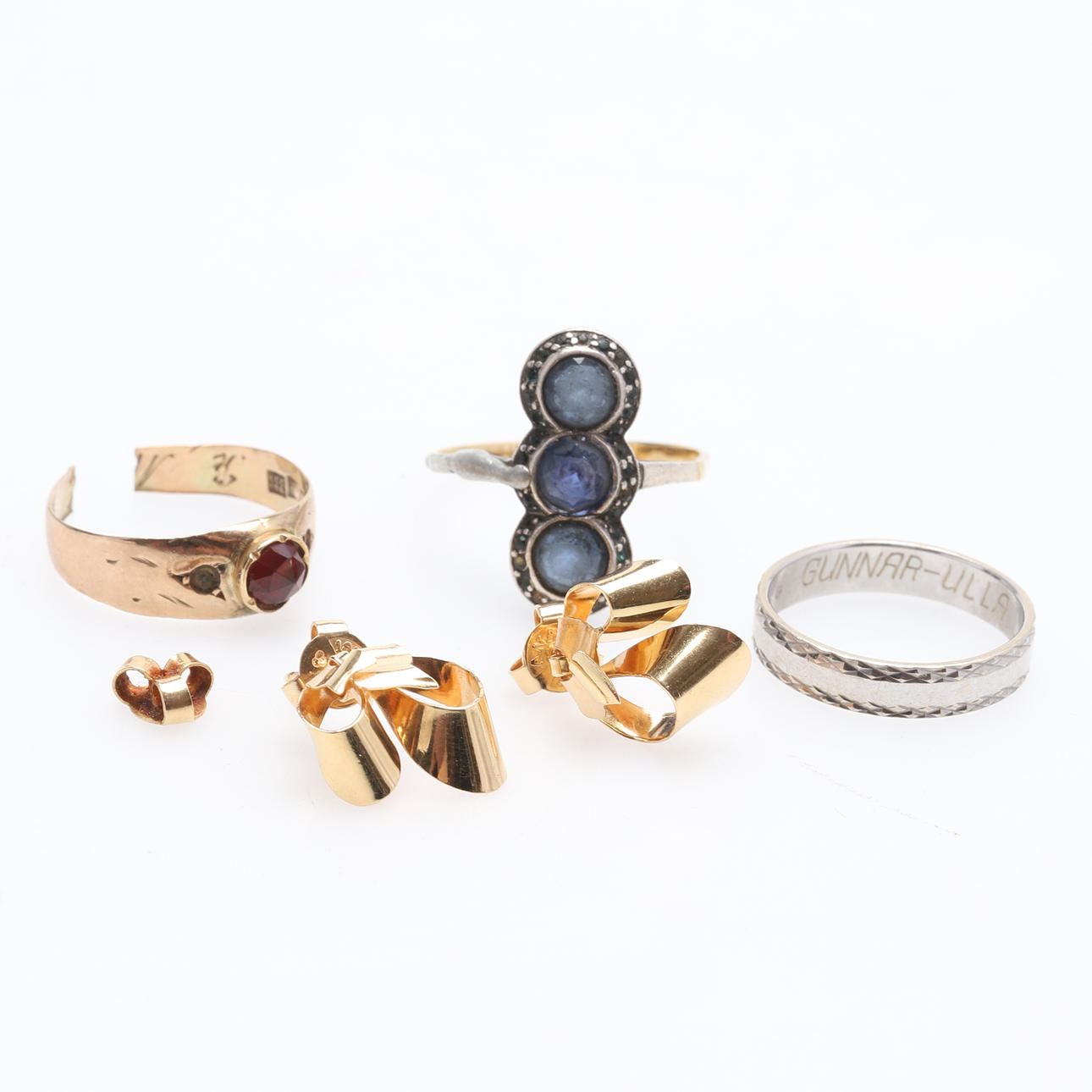 PARTI GULD. 18K guld. Vikt ca 7 gram.