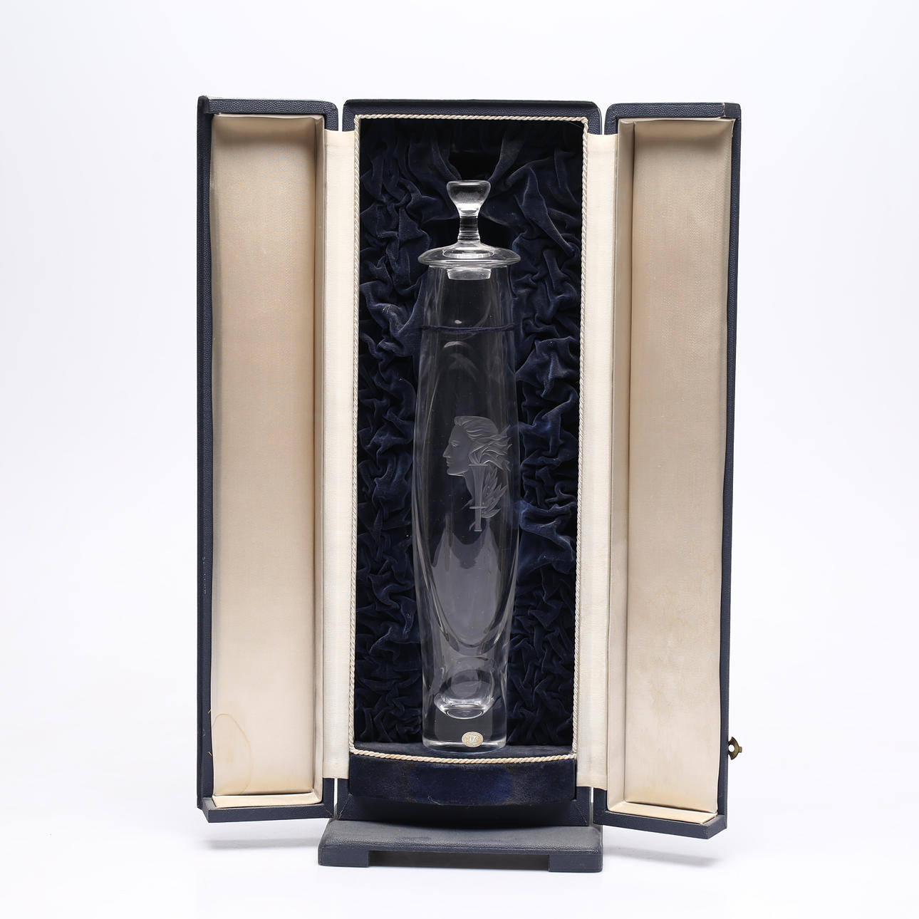 LOCKPOKAL, Glas, Art-Deco-Stil, Tschechoslowakei.