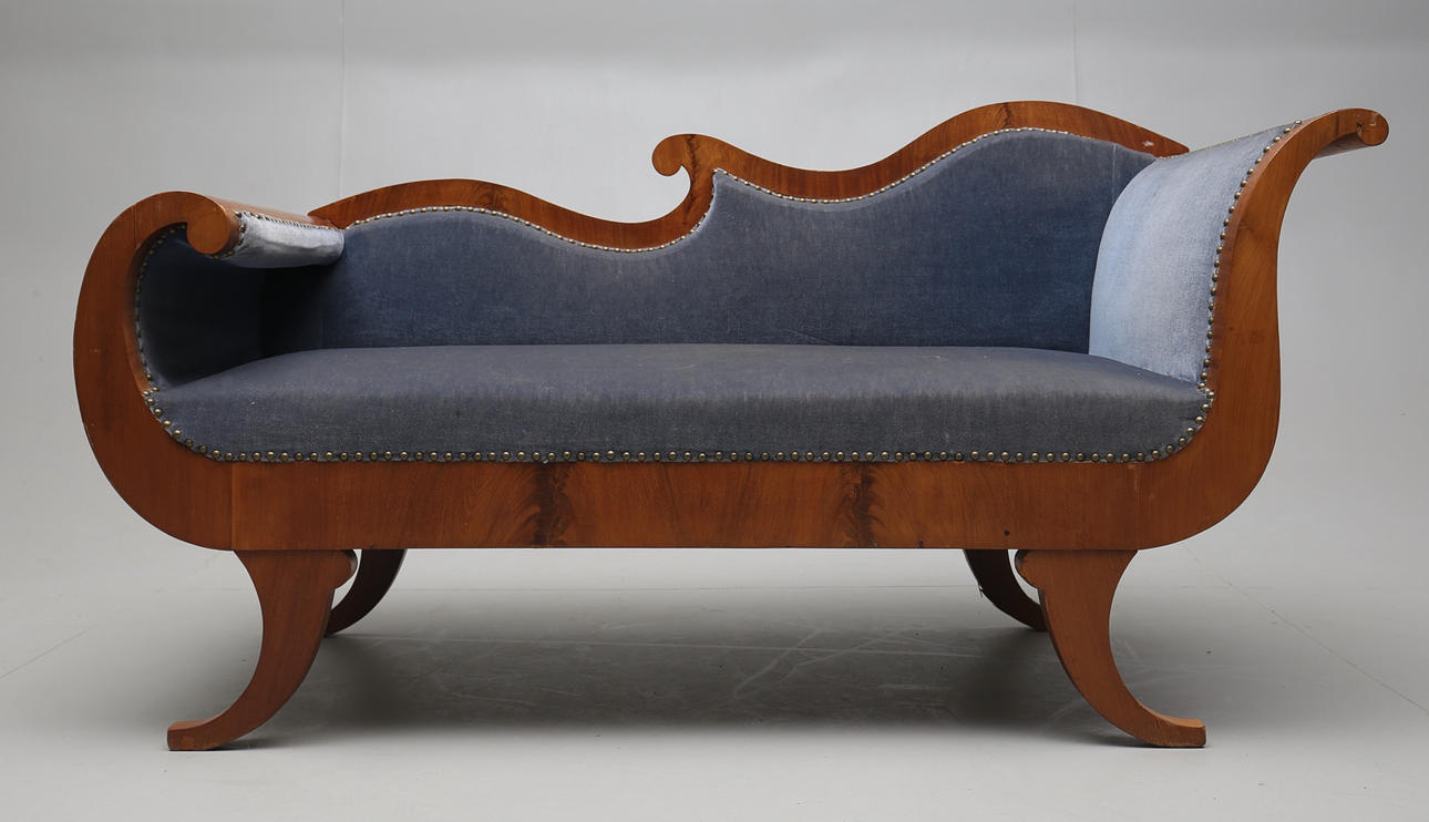 KANAPÉ, mahogny, Karl-Johan, 1800-tal.